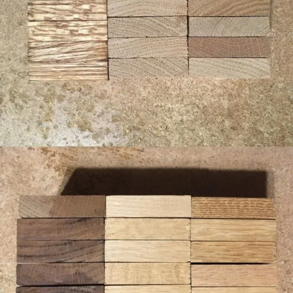 15X SOLID OAK CORNER ROSETTES E642COAK 2-1/2" X 2-1/2" X 1/2" - Picture 7 of 9